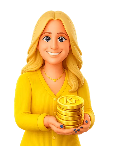 Christina with coins